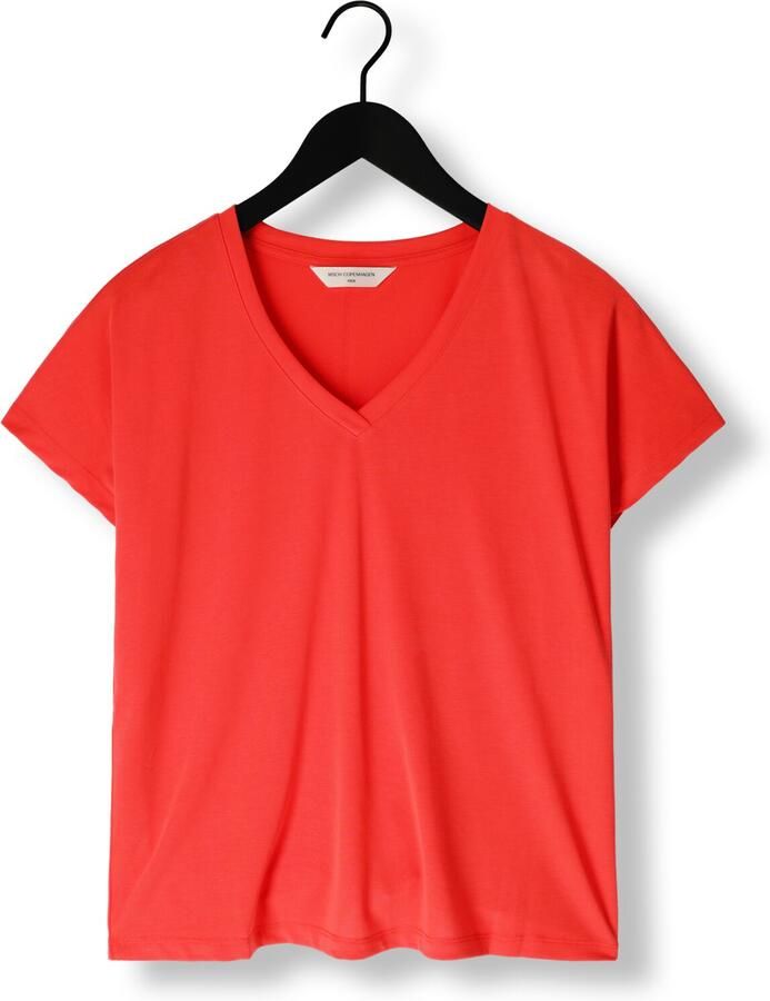 MSCH COPENHAGEN Dames Tops & T-shirts Mschfenya Modal V Neck Tee Oranje