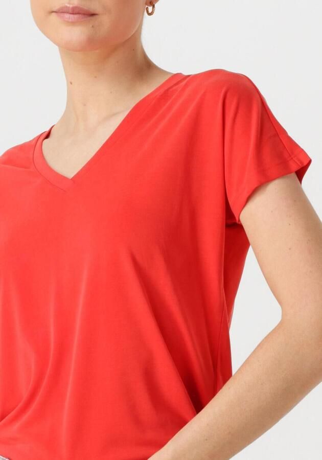 MSCH COPENHAGEN Dames Tops & T-shirts Mschfenya Modal V Neck Tee Oranje - Foto 3