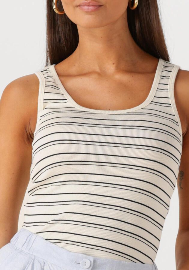 MSCH COPENHAGEN Dames Tops & T-shirts Mschgubbi Rasmia Sl Top Stp Ecru