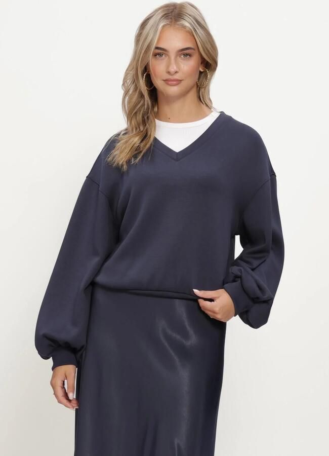 MSCH COPENHAGEN Dames Truien & Vesten Mschbrionna Ima Q V Sweatshirt Donkerblauw