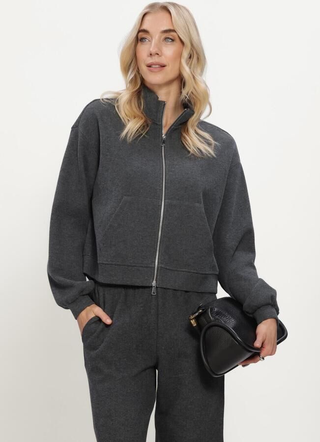 MSCH COPENHAGEN Dames Truien & Vesten Mschmarletta Zip Sweatshirt Antraciet