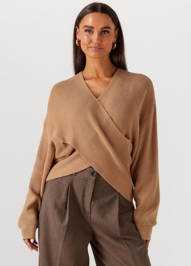 MSCH COPENHAGEN Dames Truien & Vesten Mschzinelle Rachelle Wrap Pullover Camel - Foto 4