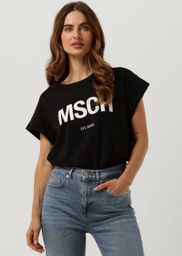 Moss copenhagen Dames-T-shirt Alva Organic Msch STD Zwart Dames