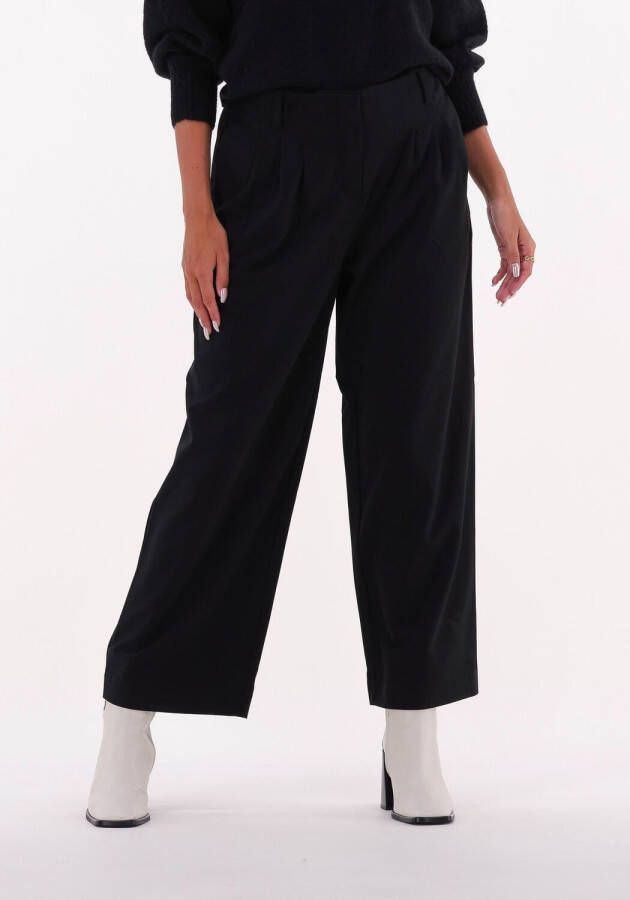 MSCH Copenhagen Zwarte Wijde Broek Isabea Chana Ankle Pants