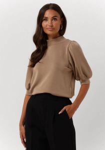 My Essential Wardrobe Bruine Blouse The Puff Blouse