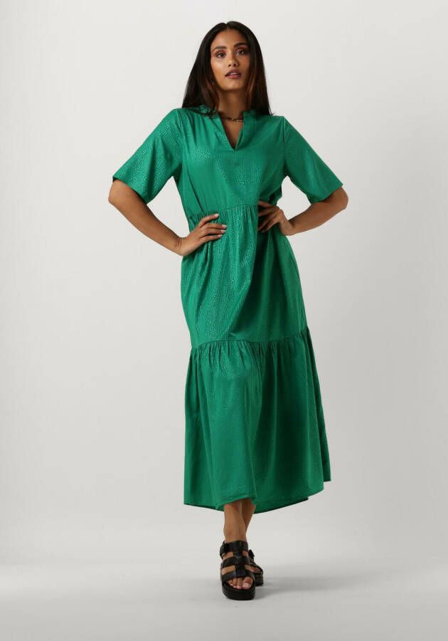 My Essential Wardrobe Groene Linemw Lange Jurk Green Dames