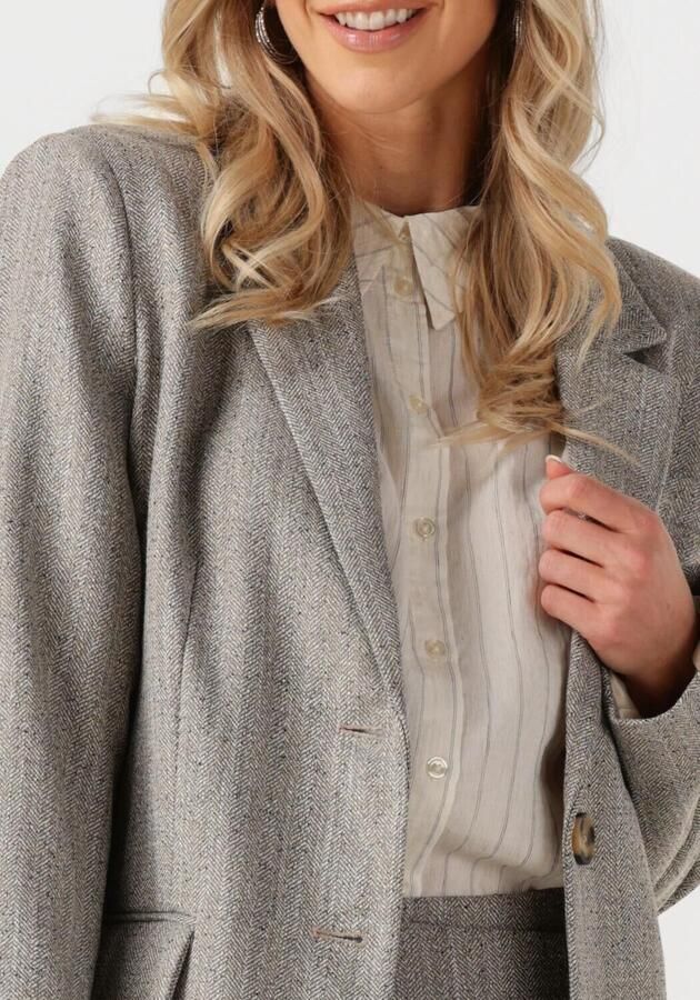 My Essential Wardrobe Elegante Blazer Jas Haver Melange Gray Dames - Foto 3