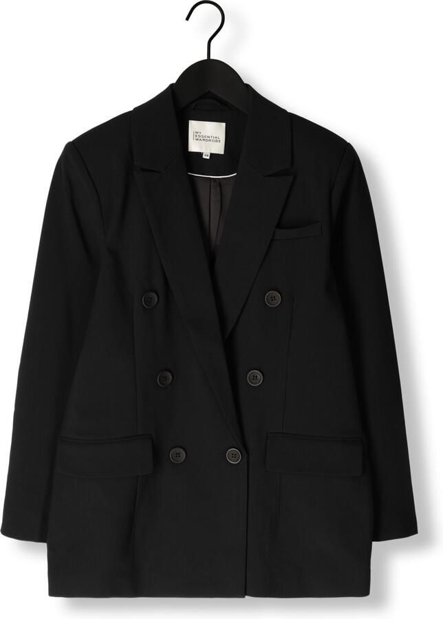 My Essential Wardrobe Klassieke Zwarte Blazer met Schoudervullingen Black Dames