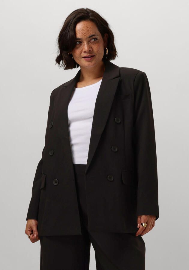 My Essential Wardrobe Klassieke Zwarte Blazer met Schoudervullingen Black Dames - Foto 4