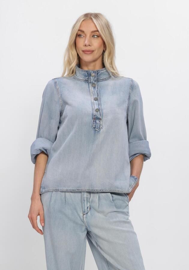 MY ESSENTIAL WARDROBE Dames Blouses Hilmamw 171 Boxy Blouse Lichtblauw