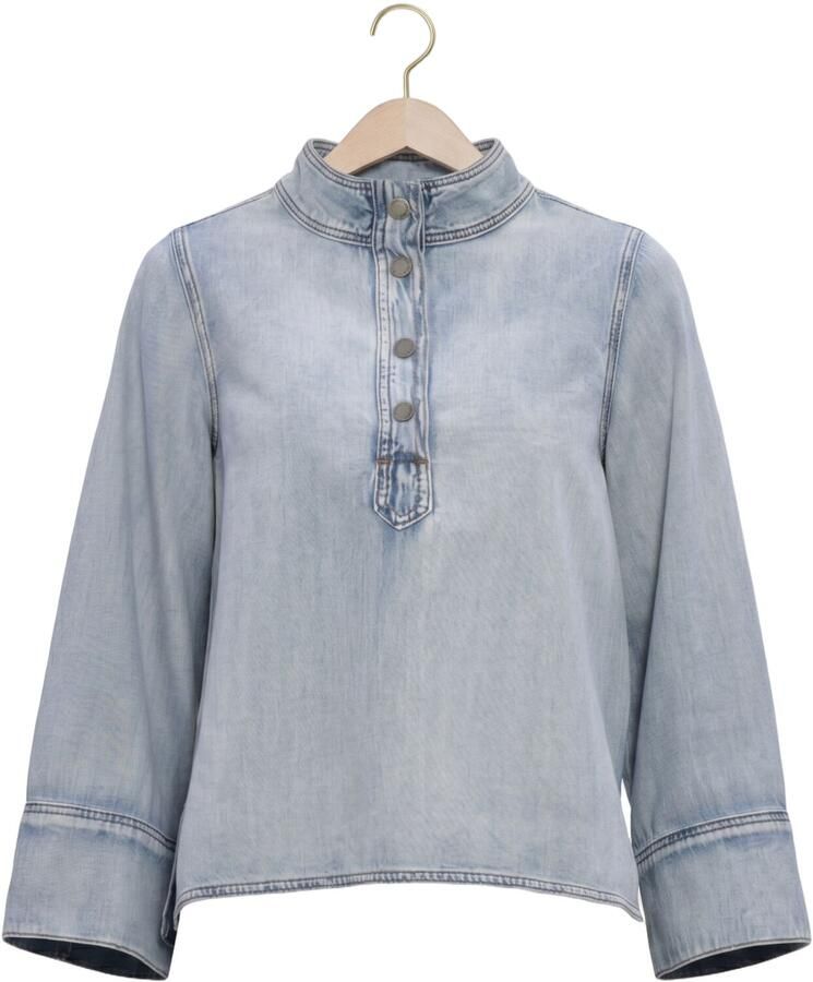 MY ESSENTIAL WARDROBE Dames Blouses Hilmamw 171 Boxy Blouse Lichtblauw - Foto 2