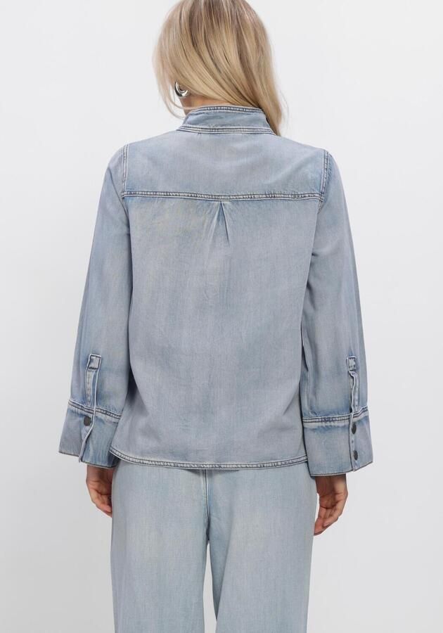MY ESSENTIAL WARDROBE Dames Blouses Hilmamw 171 Boxy Blouse Lichtblauw - Foto 3