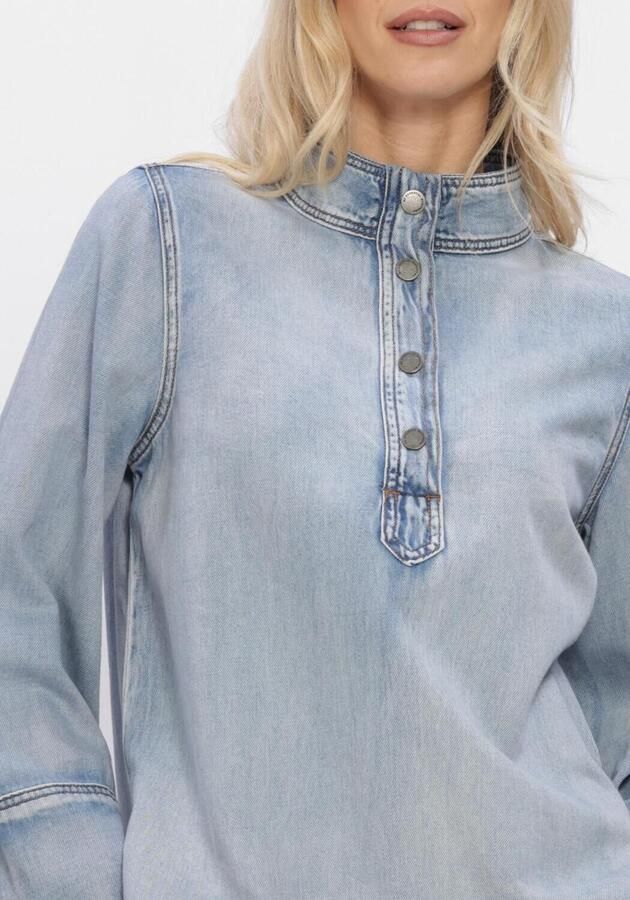 MY ESSENTIAL WARDROBE Dames Blouses Hilmamw 171 Boxy Blouse Lichtblauw - Foto 4