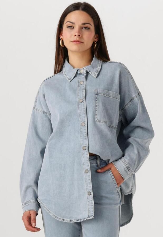 MY ESSENTIAL WARDROBE Dames Blouses Laramw 115 Malo Shirt Lichtblauw - Foto 4