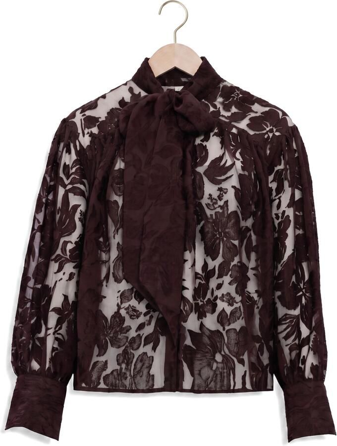 MY ESSENTIAL WARDROBE Dames Blouses Mwenya Blouse Bruin - Foto 2