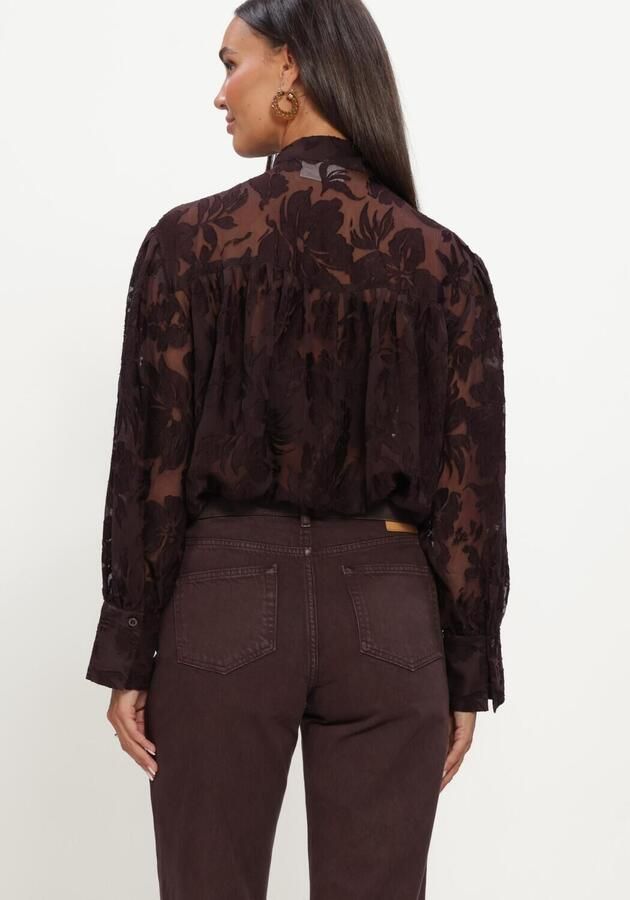 MY ESSENTIAL WARDROBE Dames Blouses Mwenya Blouse Bruin - Foto 3