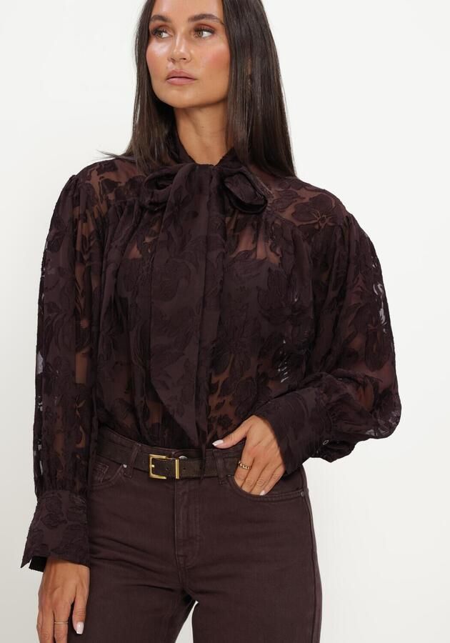 MY ESSENTIAL WARDROBE Dames Blouses Mwenya Blouse Bruin - Foto 4