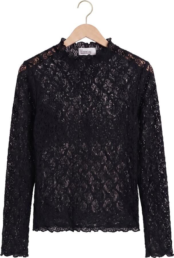 MY ESSENTIAL WARDROBE Dames Blouses Mwetta Turtleneck Blouse Zwart - Foto 4