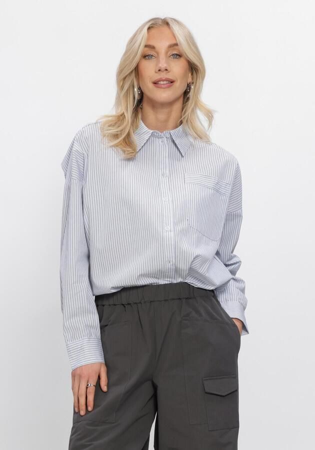 MY ESSENTIAL WARDROBE Dames Blouses Mwfeline Boxy Shirt Lichtblauw