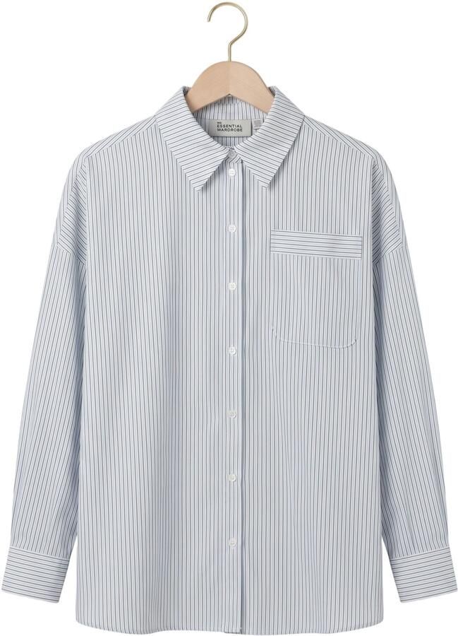 MY ESSENTIAL WARDROBE Dames Blouses Mwfeline Boxy Shirt Lichtblauw - Foto 2