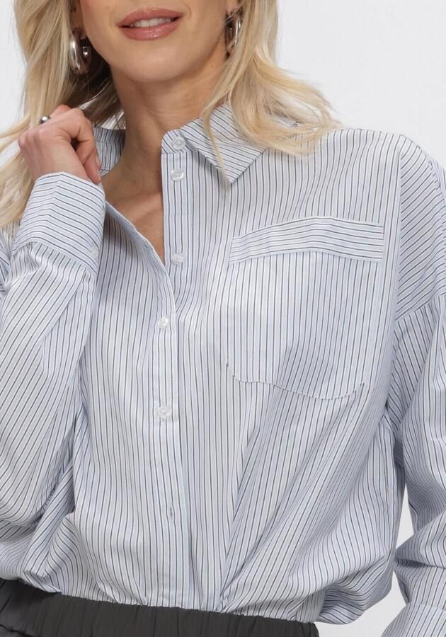 MY ESSENTIAL WARDROBE Dames Blouses Mwfeline Boxy Shirt Lichtblauw - Foto 4