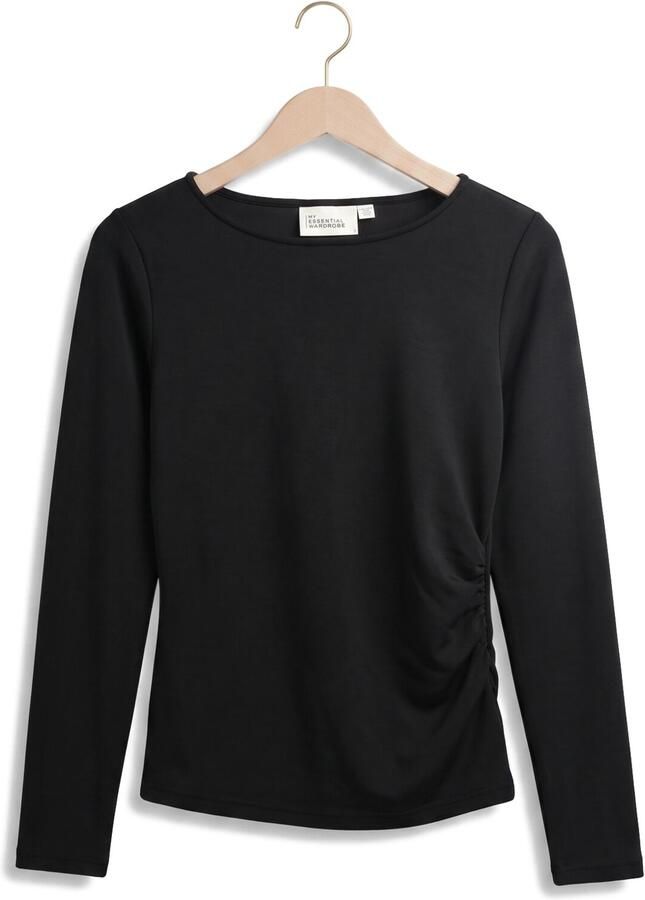 My Essential Wardrobe Regular fit shirt met lange mouwen met rimpelingen model 'Helle' - Foto 2