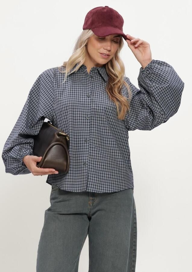 MY ESSENTIAL WARDROBE Dames Blouses Mwilse Balloon Sleeve Shirt Donkerblauw
