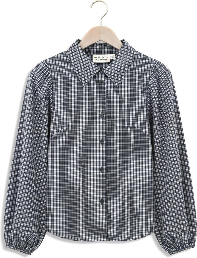 MY ESSENTIAL WARDROBE Dames Blouses Mwilse Balloon Sleeve Shirt Donkerblauw - Foto 2