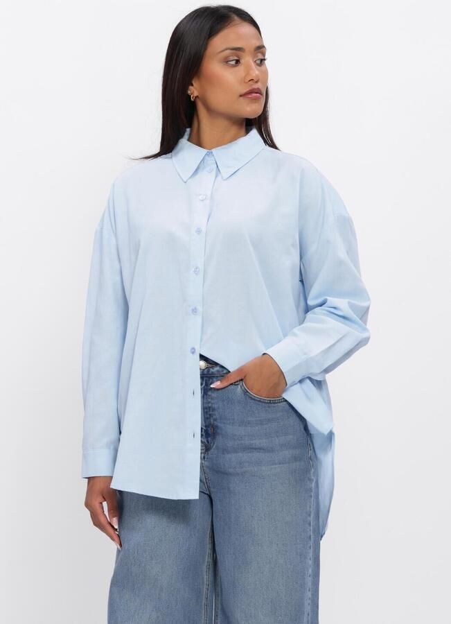 MY ESSENTIAL WARDROBE Dames Blouses Mwvilda Sunna Boxy Shirt Lichtblauw