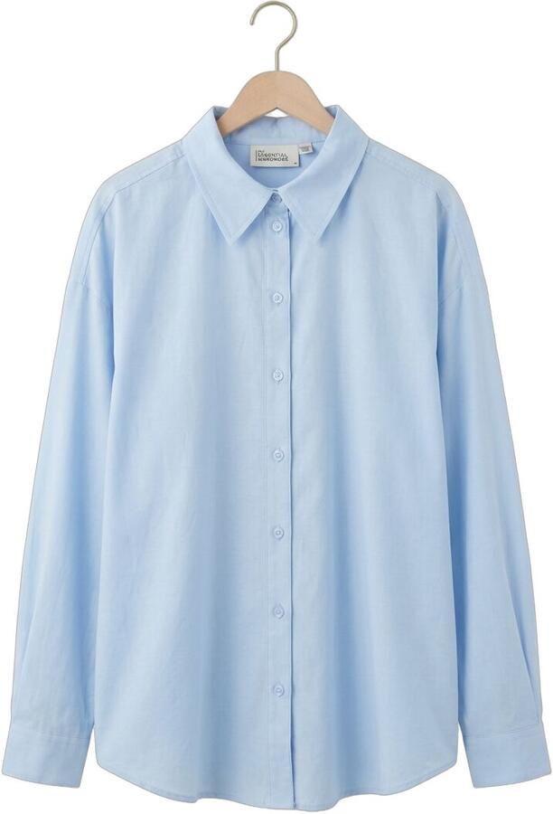 MY ESSENTIAL WARDROBE Dames Blouses Mwvilda Sunna Boxy Shirt Lichtblauw - Foto 4