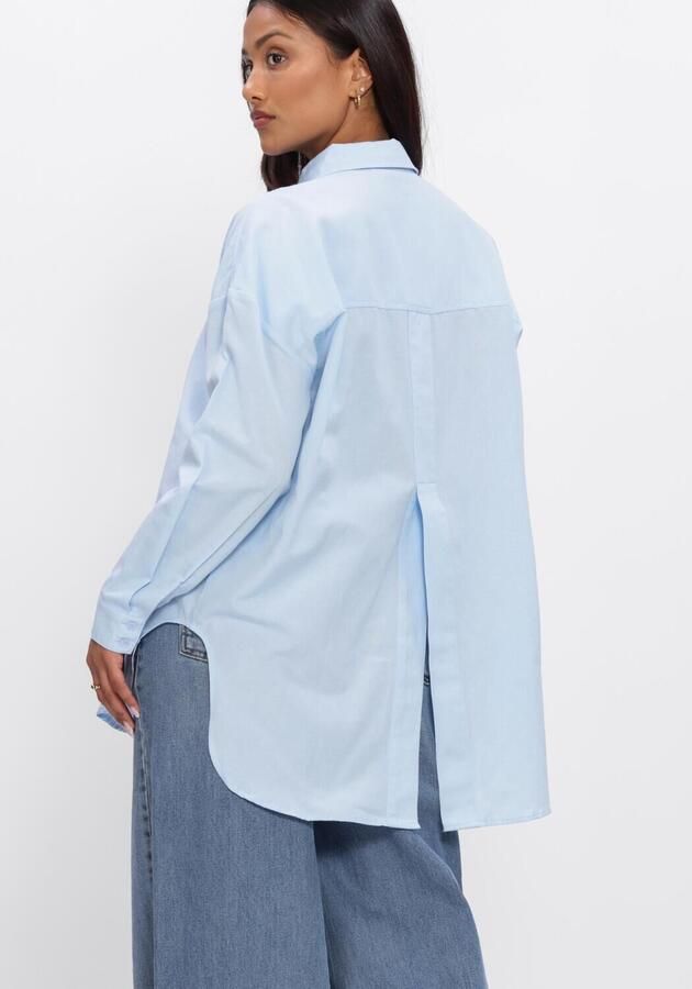 MY ESSENTIAL WARDROBE Dames Blouses Mwvilda Sunna Boxy Shirt Lichtblauw - Foto 2