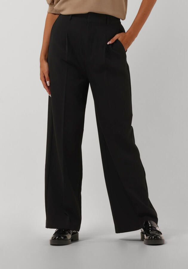 My Essential Wardrobe high waist wide leg pantalon van gerecycled polyester zwart - Foto 4