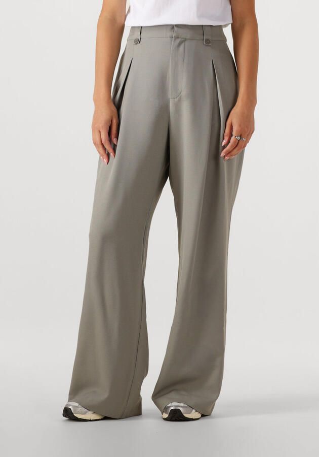 MY ESSENTIAL WARDROBE Dames Broeken Disamw High Wide Pant Lichtgrijs - Foto 4