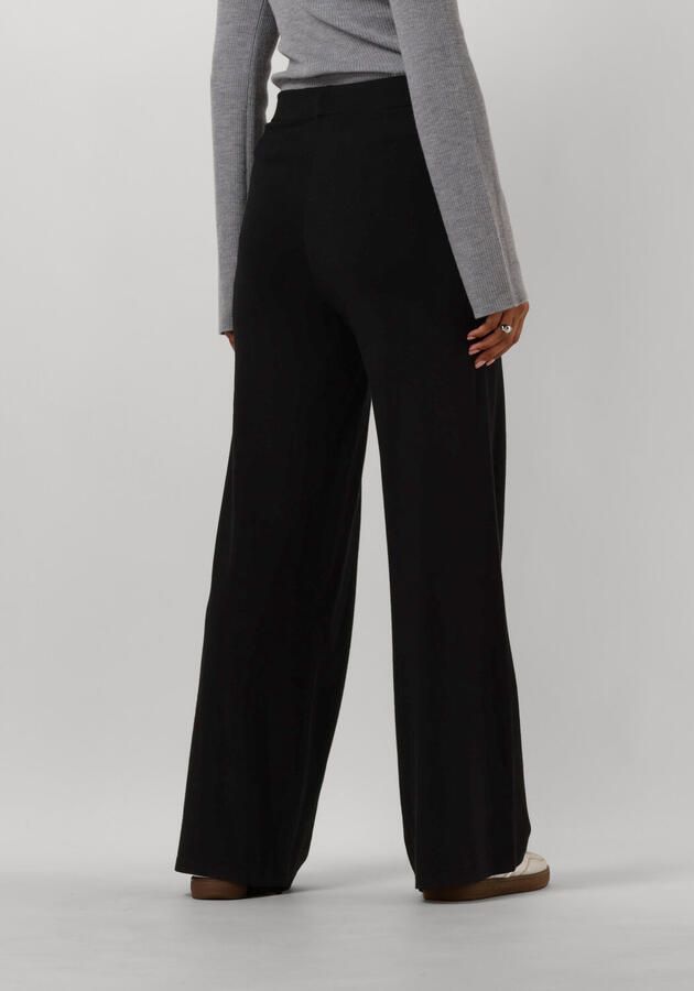 My Essential Wardrobe Zwarte Gebreide Broek Losse Pasvorm Stijl Black Dames