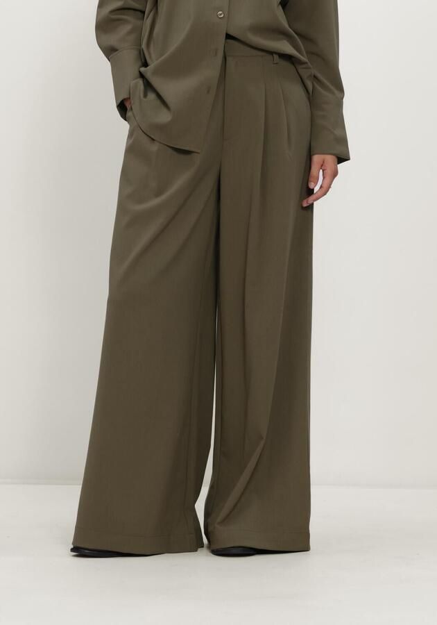 MY ESSENTIAL WARDROBE Dames Broeken Mwhace High Wide Pant Khaki