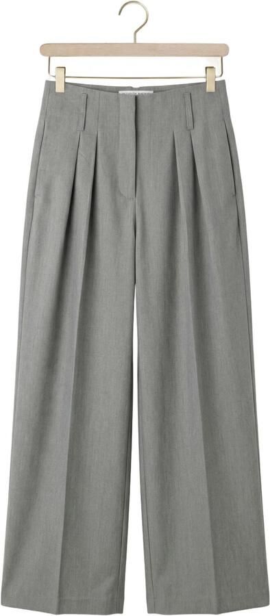 MY ESSENTIAL WARDROBE Dames Broeken Mwhanna Luna High Wide Pant Lichtgrijs - Foto 4