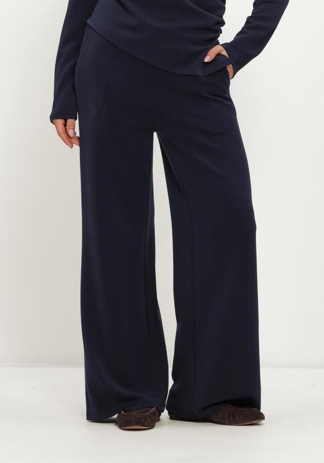 MY ESSENTIAL WARDROBE Dames Broeken Mwhelle Wide Pant Long Donkerblauw