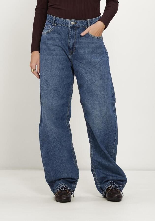 MY ESSENTIAL WARDROBE Dames Broeken Mwremmie 174 High Barrel Blauw