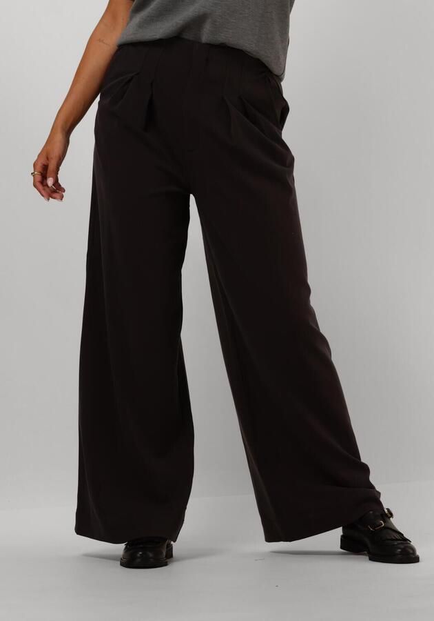 My Essential Wardrobe Delicioso Wijde Pijp Hoge Taille Broek Brown Dames - Foto 3