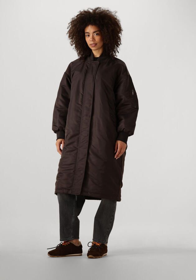 MY ESSENTIAL WARDROBE Dames Jassen Helgamw Reversable Long Jacket Bruin - Foto 4