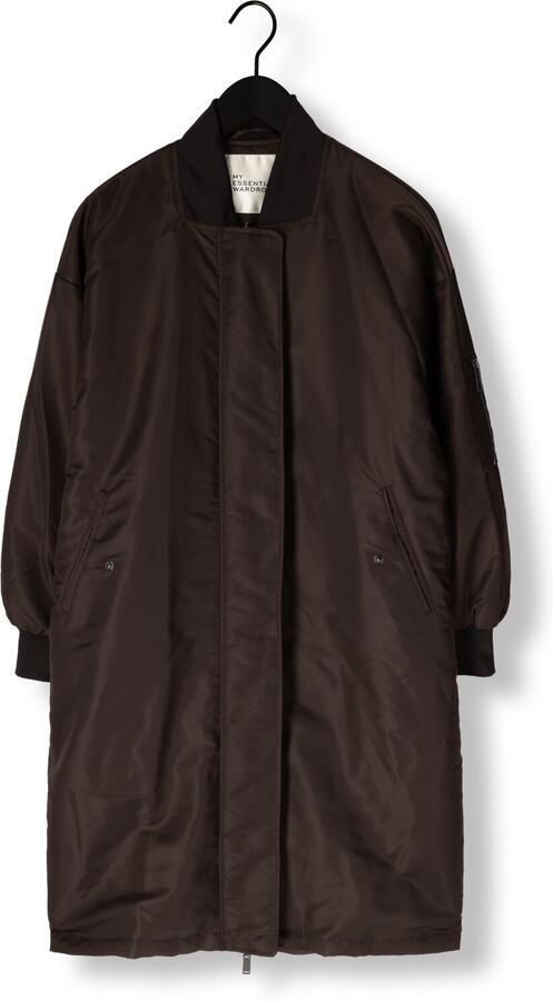 MY ESSENTIAL WARDROBE Dames Jassen Helgamw Reversable Long Jacket Bruin - Foto 3