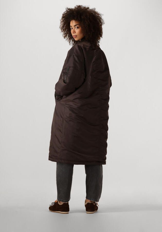 MY ESSENTIAL WARDROBE Dames Jassen Helgamw Reversable Long Jacket Bruin