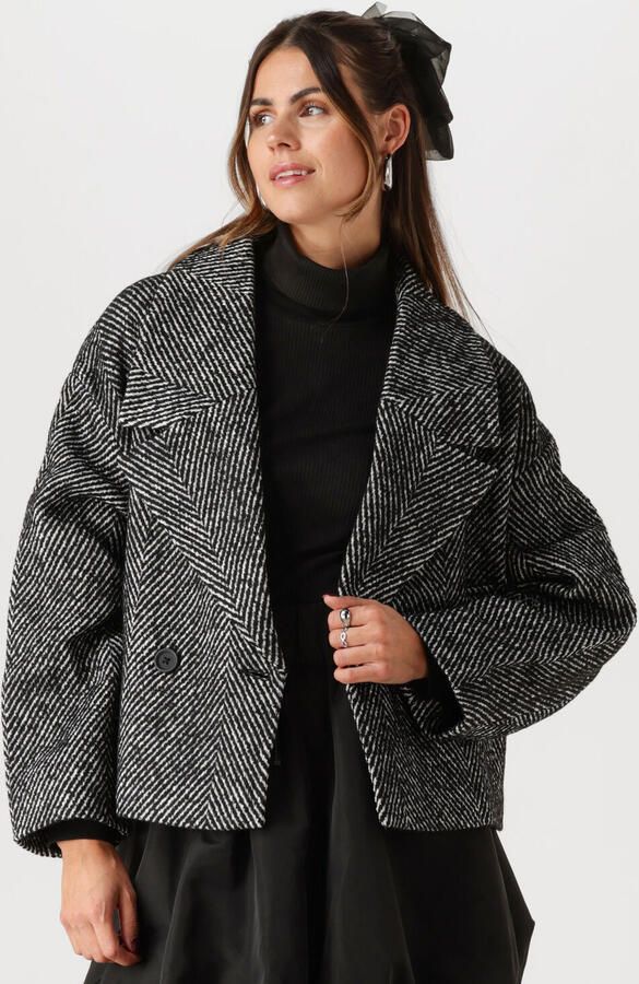 My Essential Wardrobe Zwarte Korte Jas voor Stijlvolle Vrouwen Black Dames - Foto 4