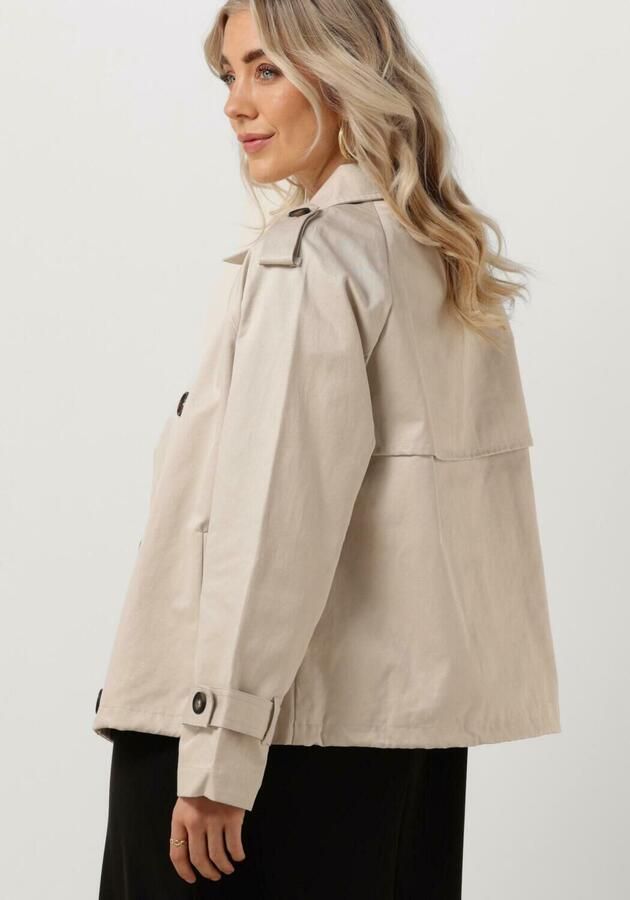 My Essential Wardrobe Dames Jassen Miramw Short Trenchcoat Beige Dames