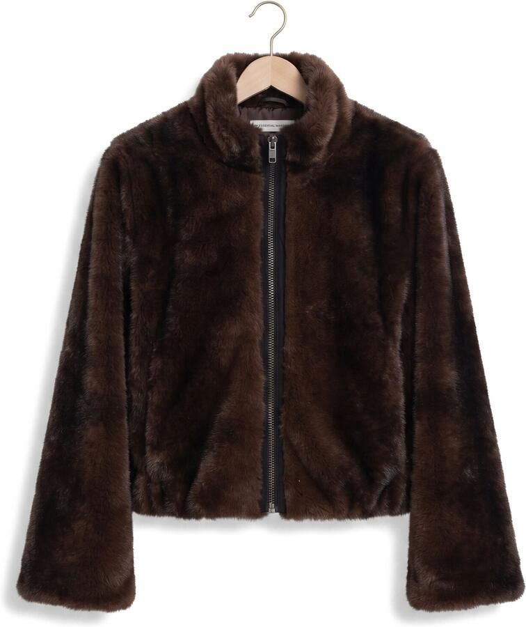 MY ESSENTIAL WARDROBE Dames Jassen Mweaston Fur Jacket Bruin - Foto 2