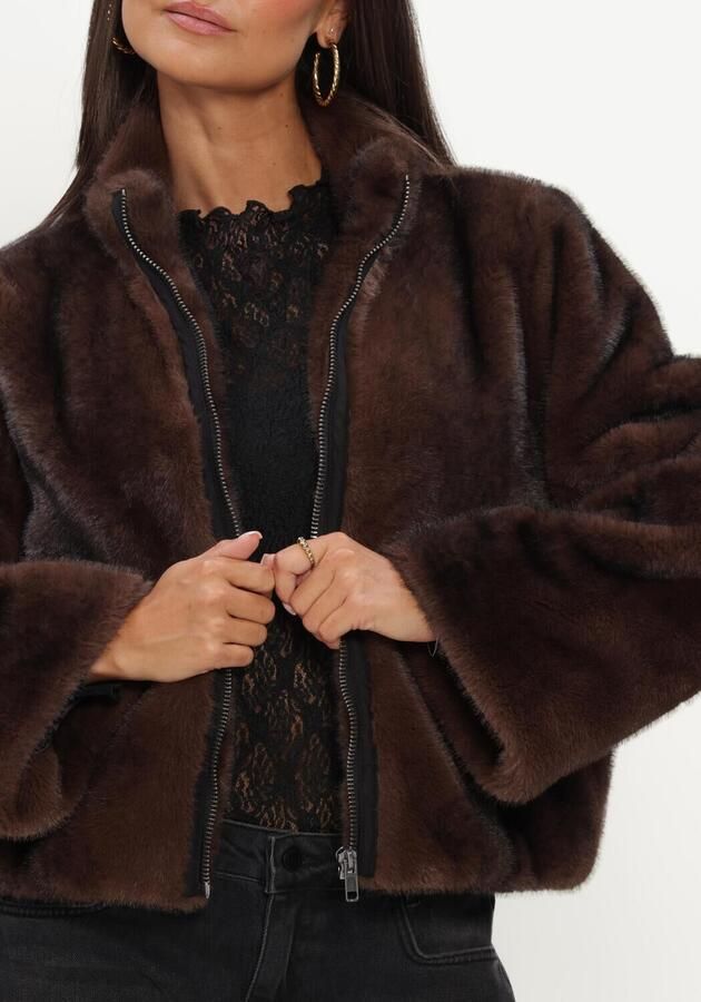 MY ESSENTIAL WARDROBE Dames Jassen Mweaston Fur Jacket Bruin - Foto 4
