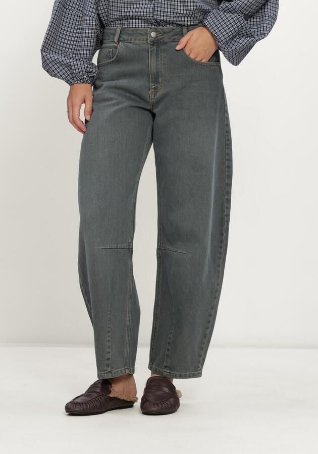 MY ESSENTIAL WARDROBE Dames Jeans Barrel Mwhottie139 Limited Donkergrijs