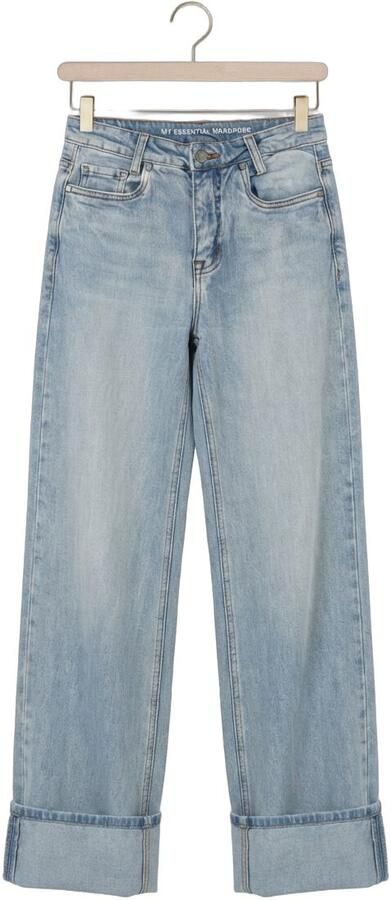 My Essential Wardrobe Wide leg jeans met gefixeerde omslag model 'Dikan' - Foto 4