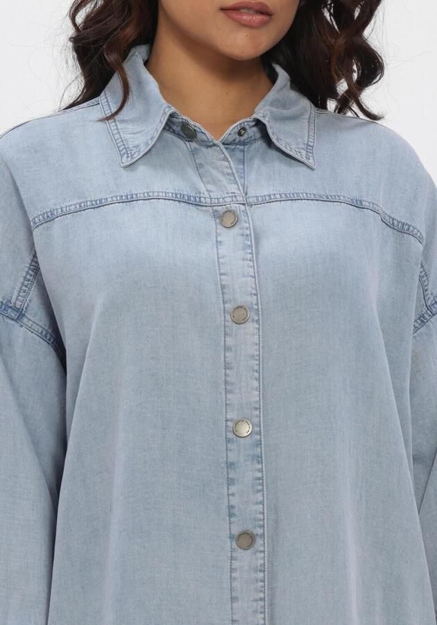 MY ESSENTIAL WARDROBE Dames Jurken Mwnelly Os Shirtdress Lichtblauw - Foto 3