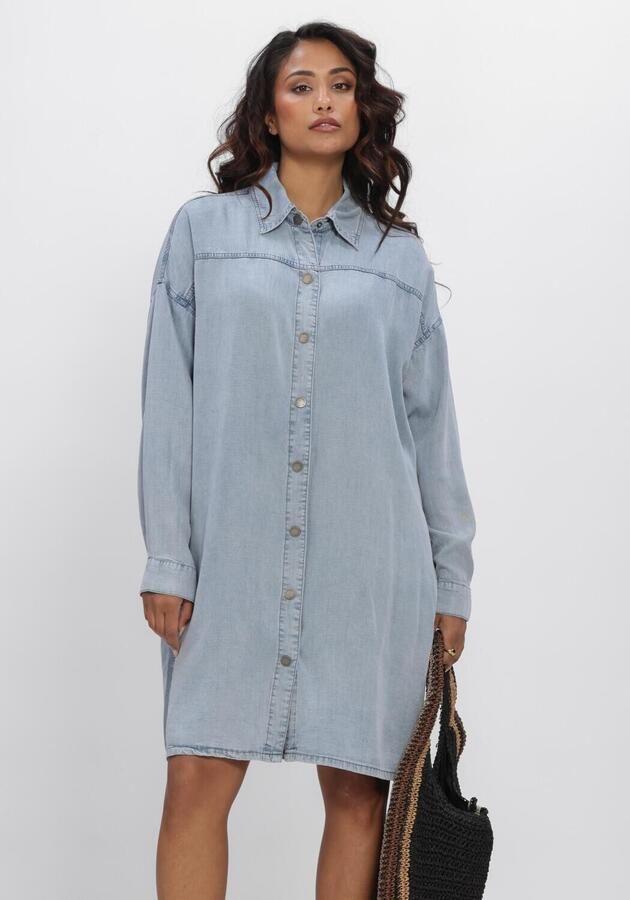 MY ESSENTIAL WARDROBE Dames Jurken Mwnelly Os Shirtdress Lichtblauw